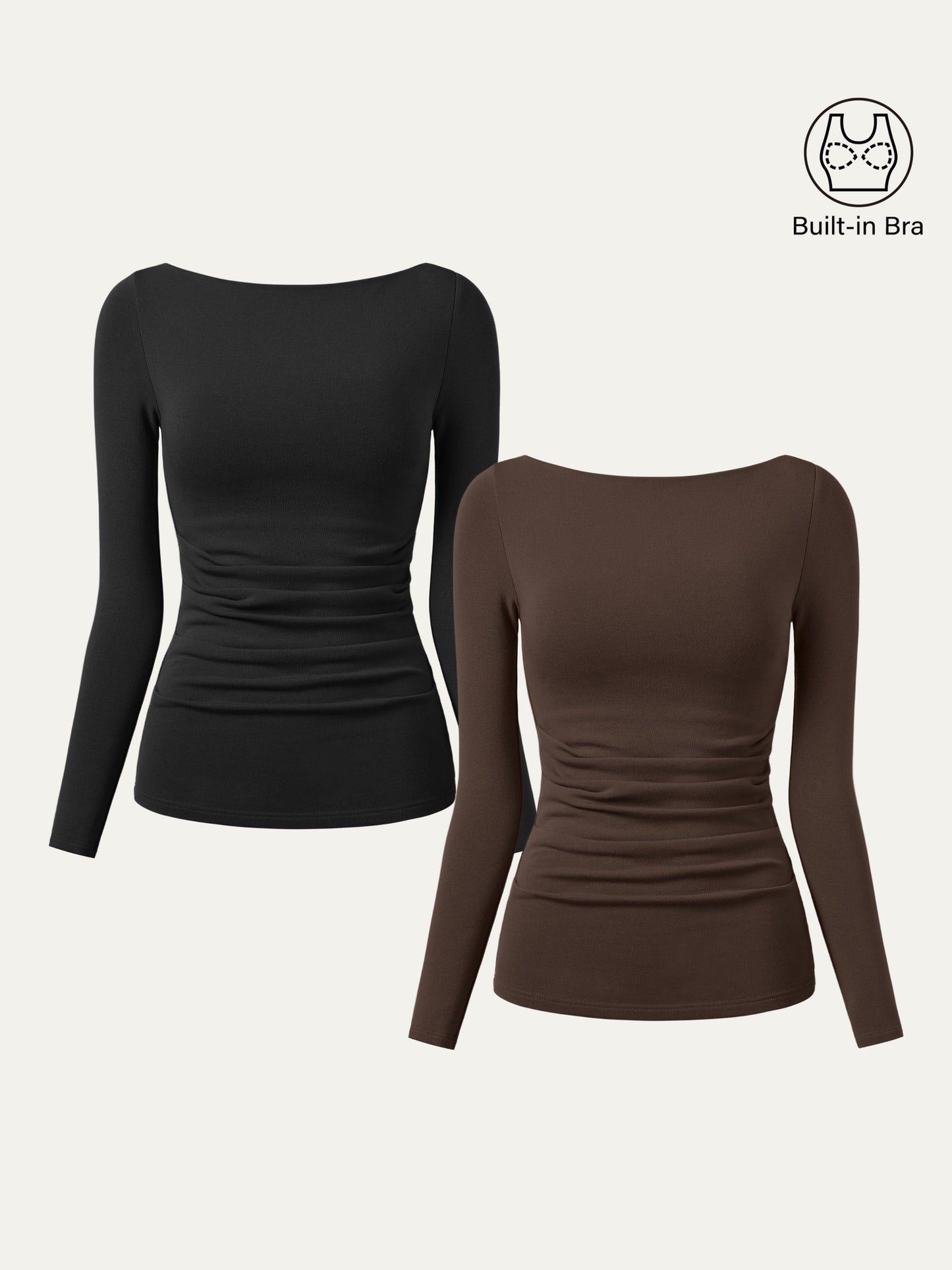 2'li Set Tekne Yaka Fırfırlı Brami Üst