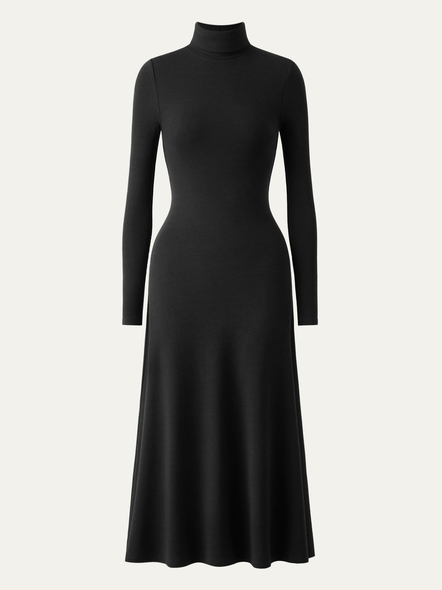 Heat-Tech Yüksek Yaka Midi Elbise