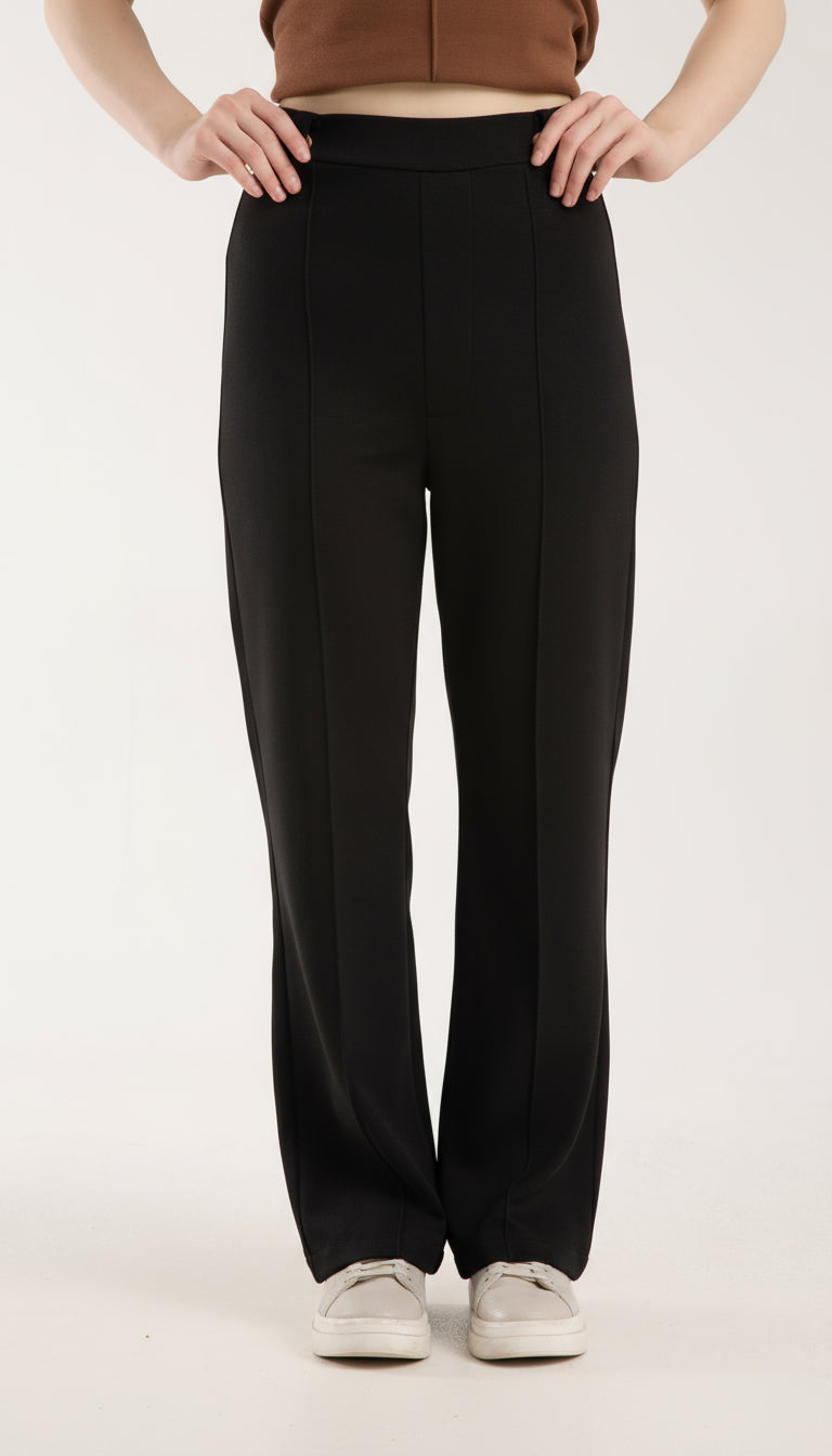 Yüksek Bel Düz Paça Pantolon