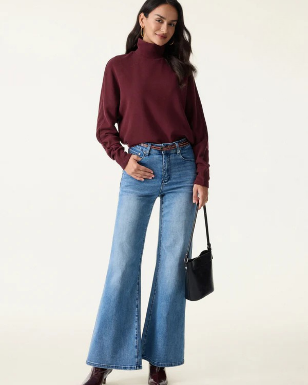 Balıkçı Yaka Yarasa Kollu Brami