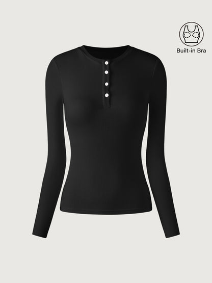 Ribanalı Henley Bralet Üst