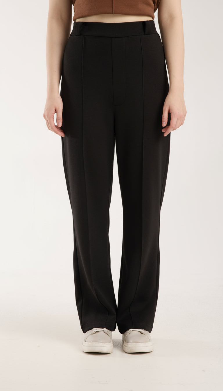 Yüksek Bel Düz Paça Pantolon