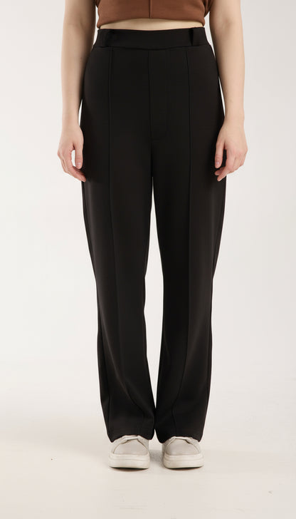 Yüksek Bel Düz Paça Pantolon