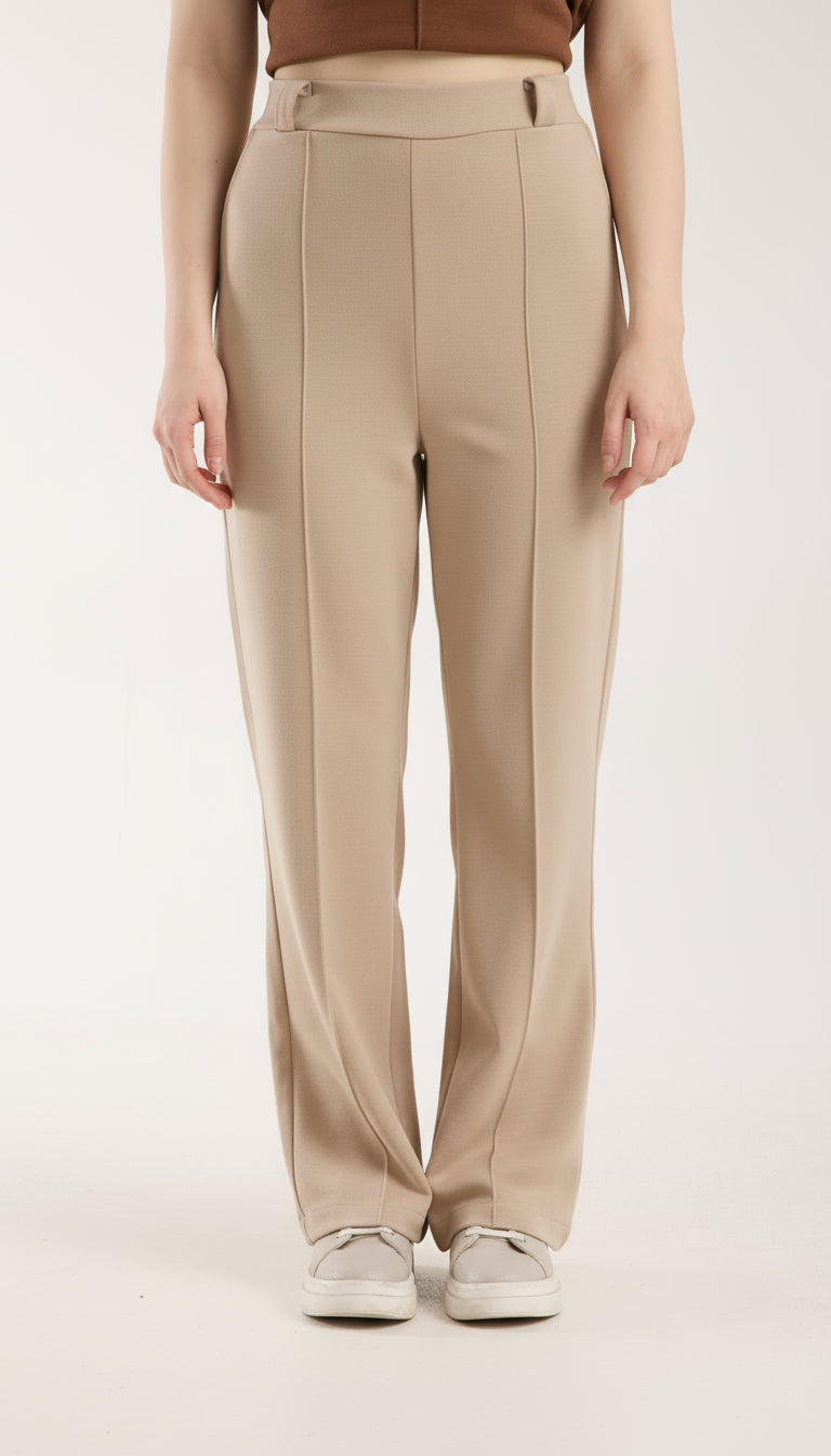 Yüksek Bel Düz Paça Pantolon