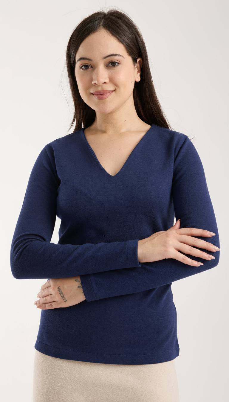 V Yaka Yandan Büzgülü Brami Üst