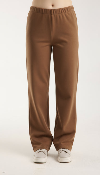 Dokulu Orta Bel Pull-on Pantolon