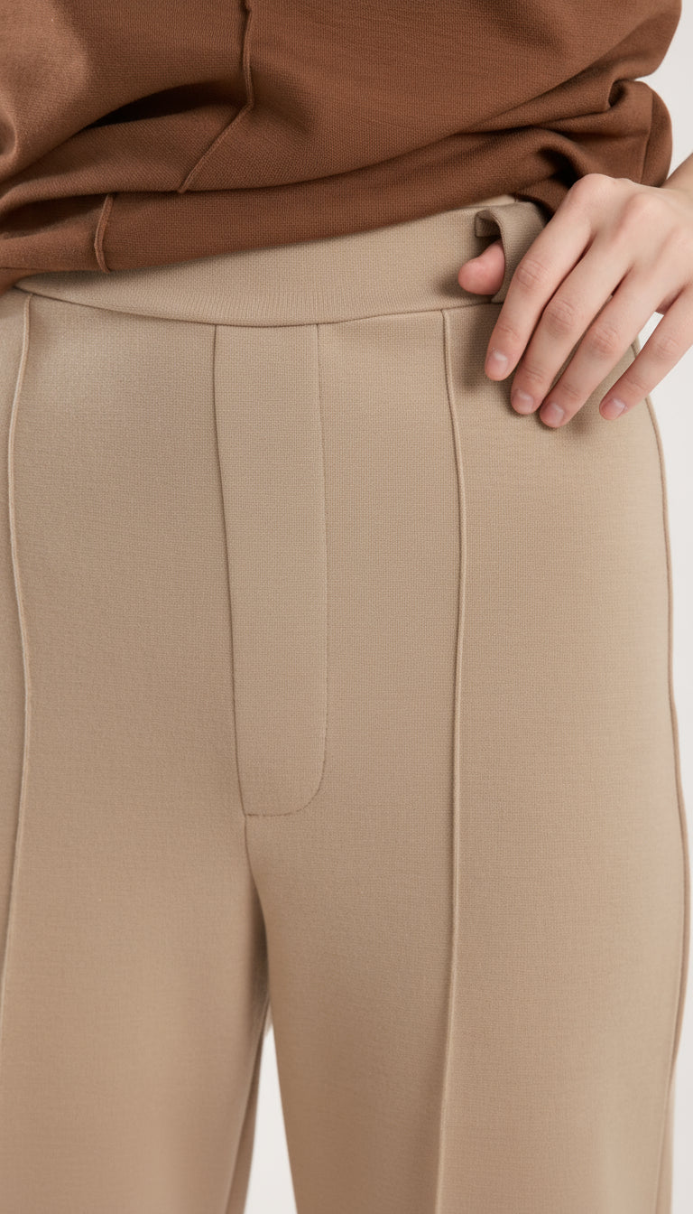 Yüksek Bel Düz Paça Pantolon