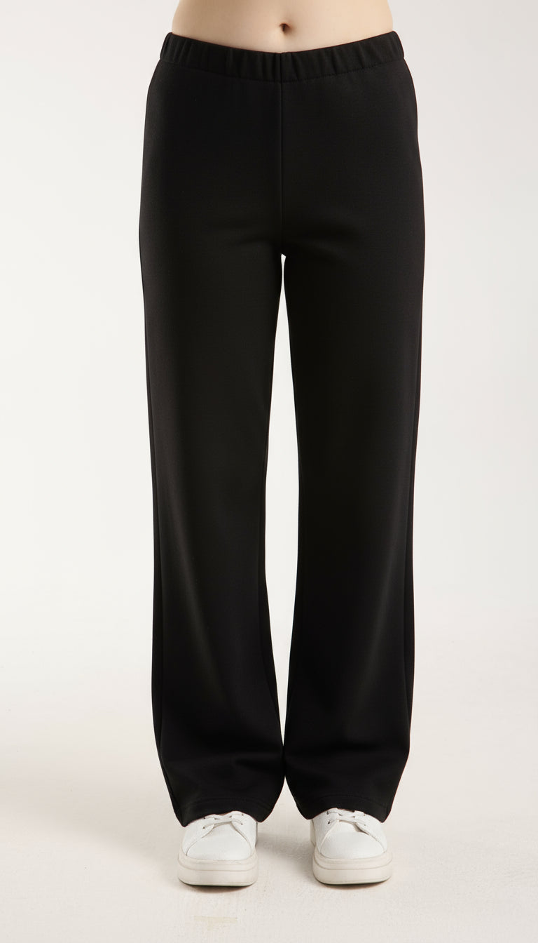 Dokulu Orta Bel Pull-on Pantolon