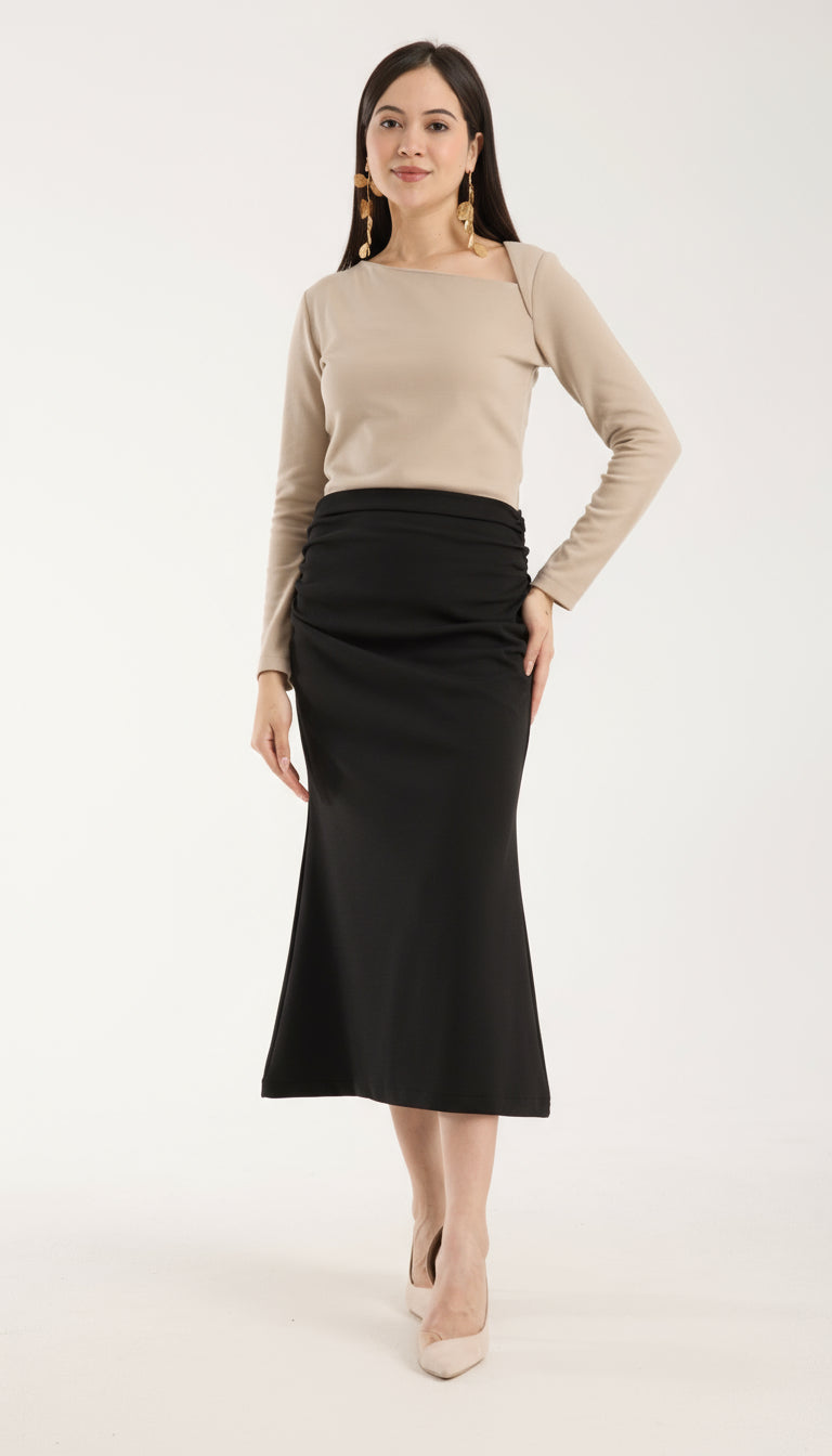 Yandan Büzgülü Deniz Kızı Etek