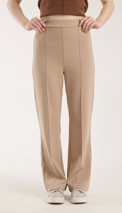 Yüksek Bel Düz Paça Pantolon