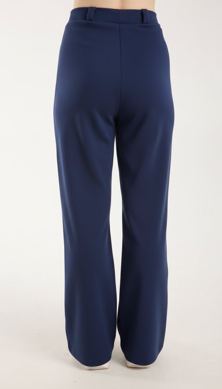 Yüksek Bel Düz Paça Pantolon