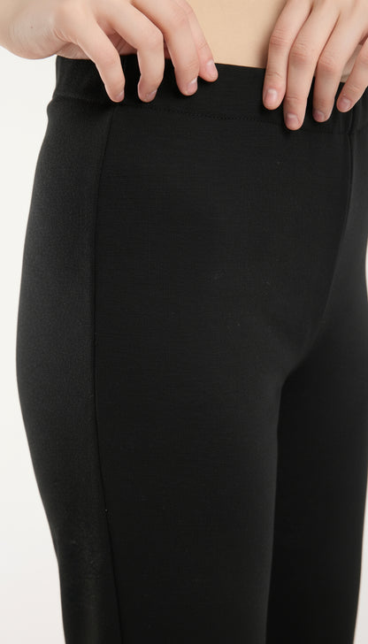 Dokulu Orta Bel Pull-on Pantolon