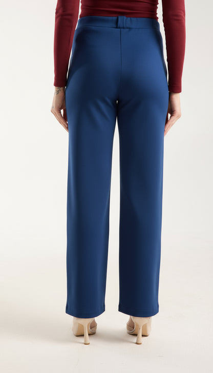 Esnek Orta Bel Düz Paça Pantolon