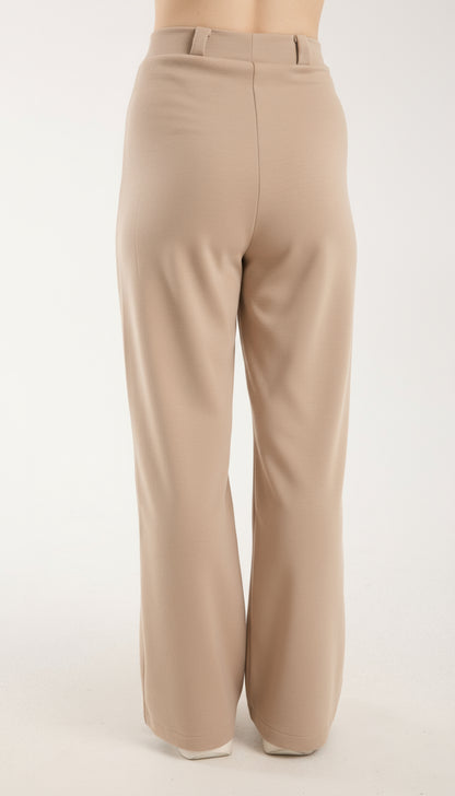 Yüksek Bel Düz Paça Pantolon