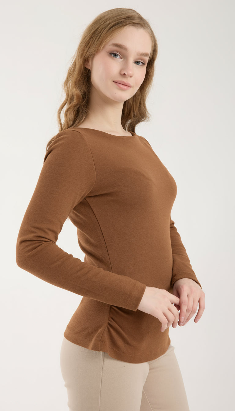 Kayık Yaka Brami Üst