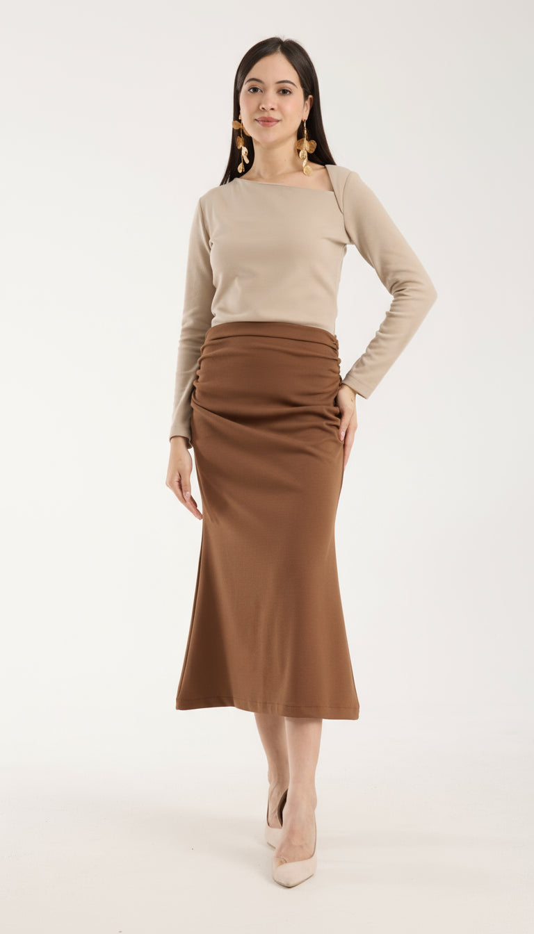 Yandan Büzgülü Deniz Kızı Etek