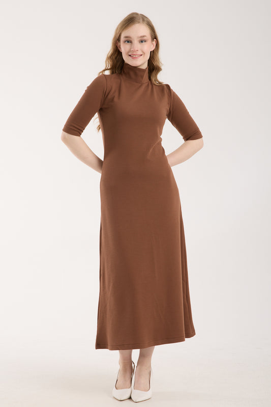 Yarım Kollu Midi Elbise