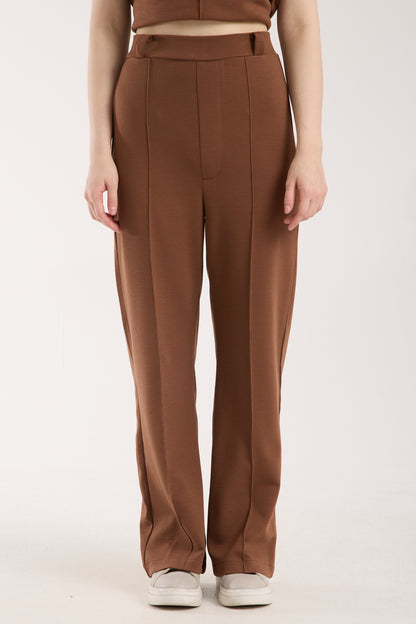 Yüksek Bel Düz Paça Pantolon