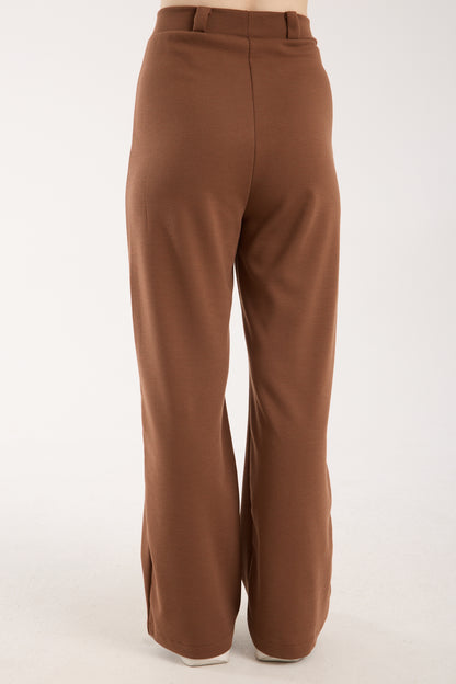 Yüksek Bel Düz Paça Pantolon