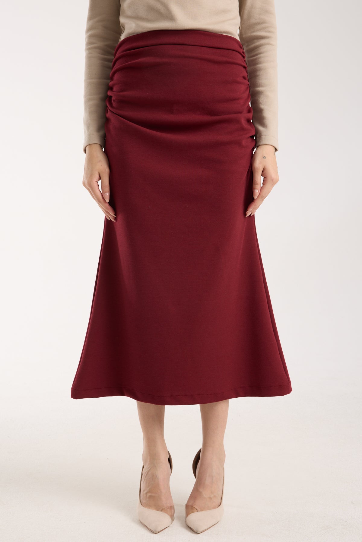 Yandan Büzgülü Deniz Kızı Etek