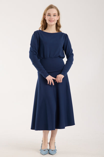 Puf Kollu Kayık Yaka Brami Üst