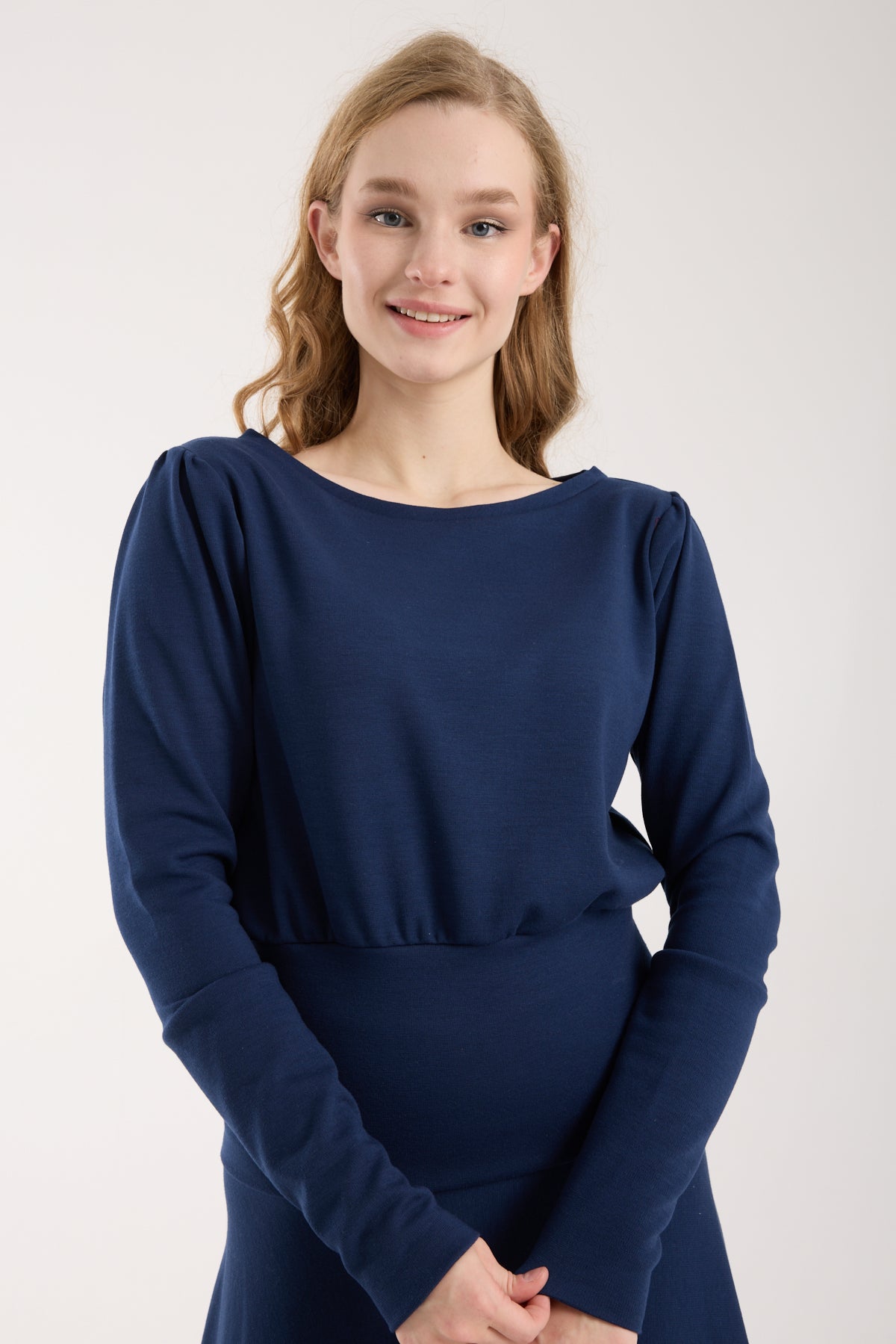 Puf Kollu Kayık Yaka Brami Üst