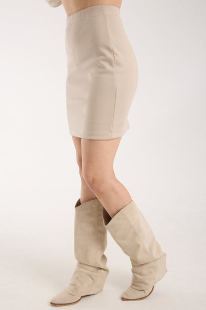 Yüksek Yaka Düşük Kollu Sweet & Mini Etek