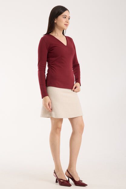 V Yaka Yandan Büzgülü Brami Üst