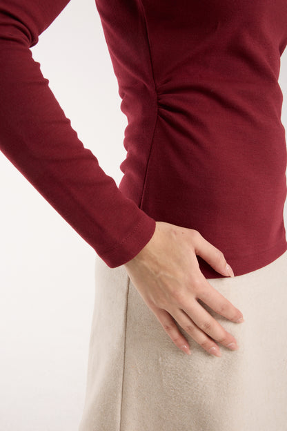 V Yaka Yandan Büzgülü Brami Üst