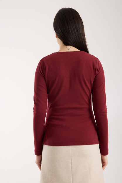 V Yaka Yandan Büzgülü Brami Üst