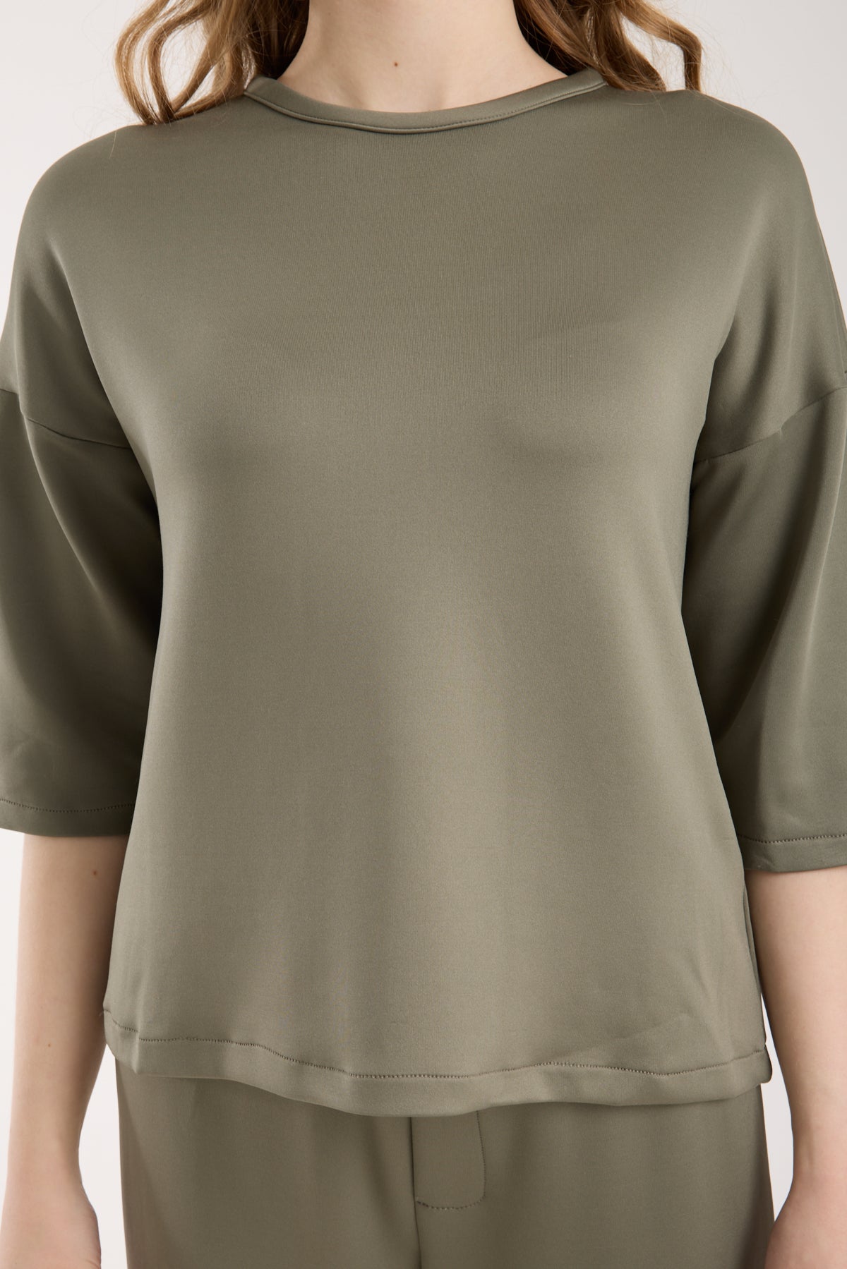 2 Parça Set Üç Çeyrek Kollu Üst & Rahat Modal Pantolon