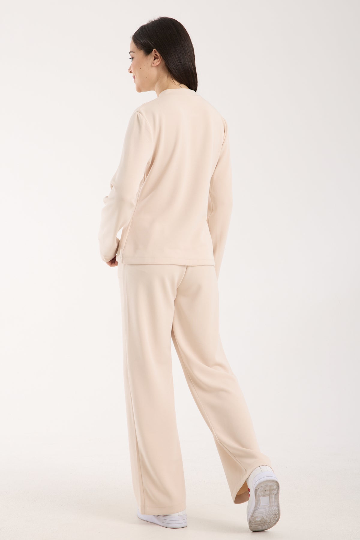 2 Parça Set Düğmeli Henley Bralet Üst & Düğmeli Cepli Pantolon